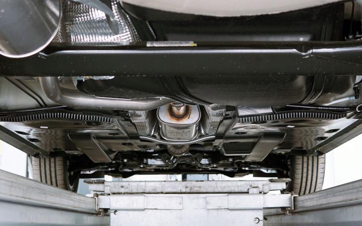 A catalytic converter under a car (stock image)