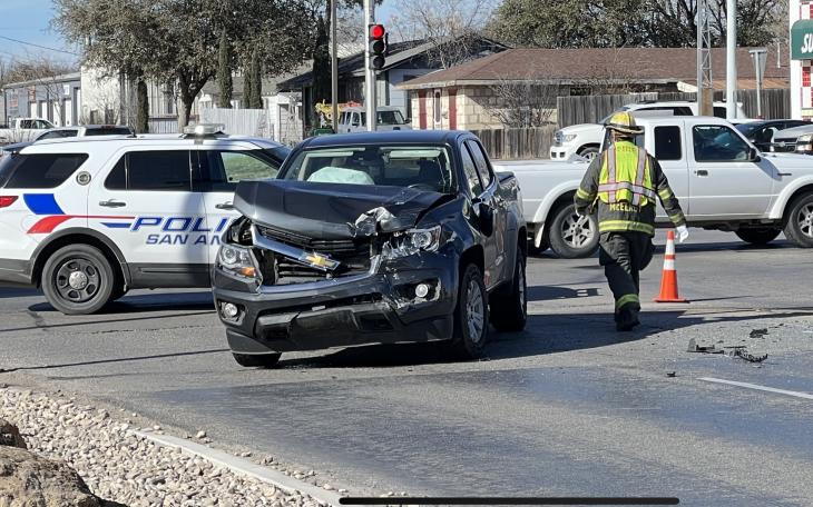 Crash on Ave. N at New McDonalds (LIVE! Photo/Matt Trammell)
