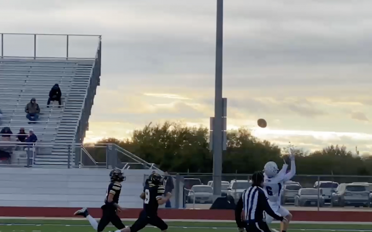 Hornet Playmaker Bo Marrow Hauls in a Touchdown Against Jonesboro.
