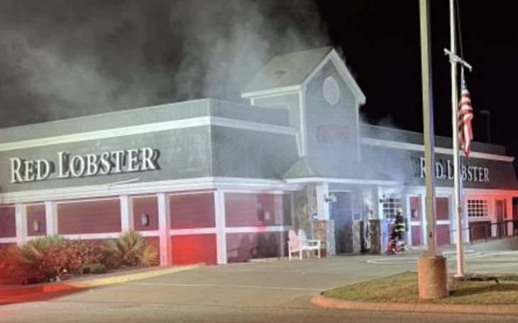 Red Lobster in Flames