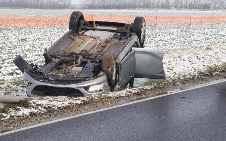 Rollover Crash in the Snow