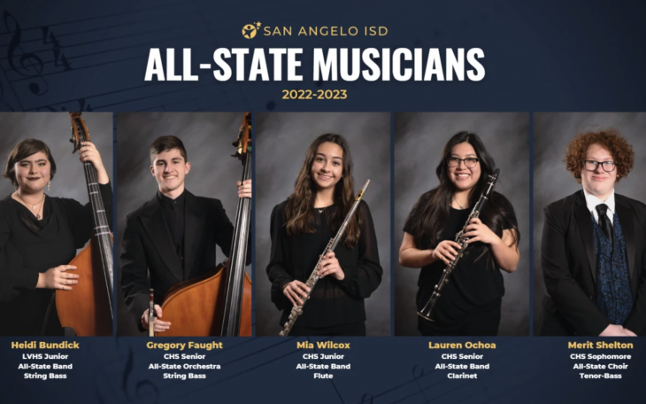 San Angelo ISD Produces Five All State Musicians