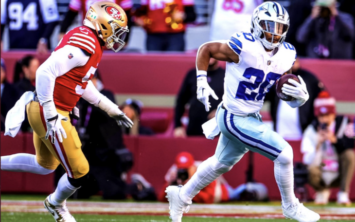 Cowboys' Runningback Tony Pollard versus the 49ers