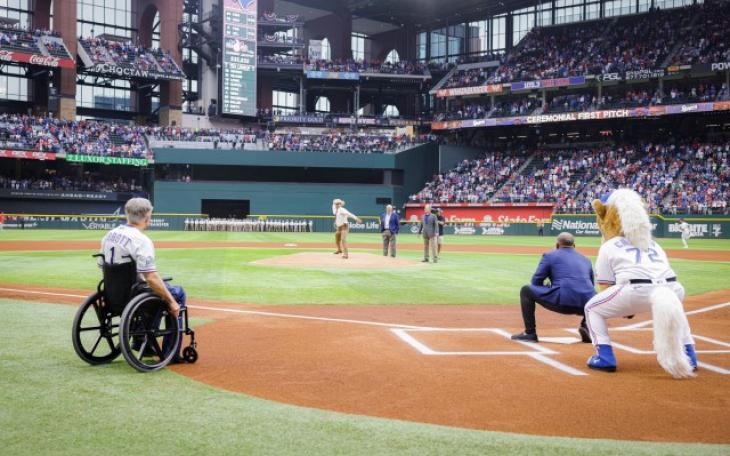 MLB Opening Day Gov Abbott Texas Rangers (Courtesy/gov.texas.gov)