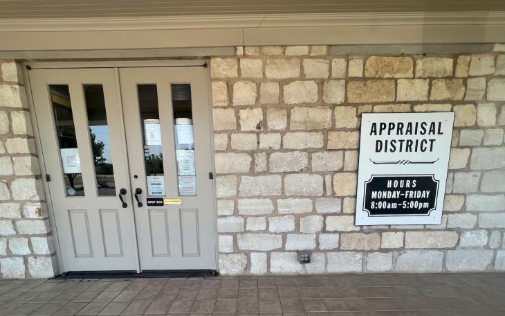 The entrance to the Tom Green County Appraisal District, 2302 Pulliam, in San Angelo.