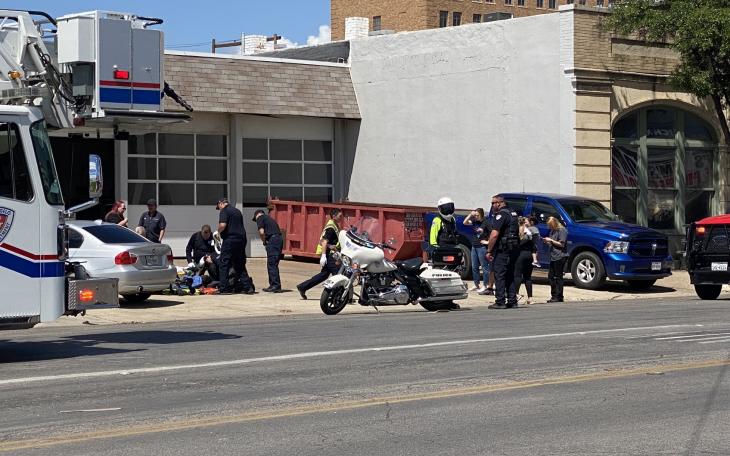 Worker Injured at Firestone Downtown 4.10.23 (LIVE! Photo/James Bouligny)