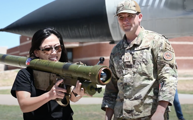 Sun Cha Holding Rocket Launcher