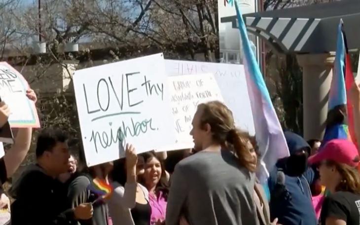 West Texas A&amp;M students protest in support of allowing a drag queen show to happen on campus.