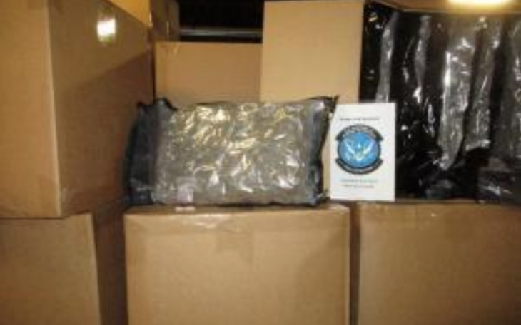 900 lbs Canadian marijuana headed for California (Courtesy/CBP)