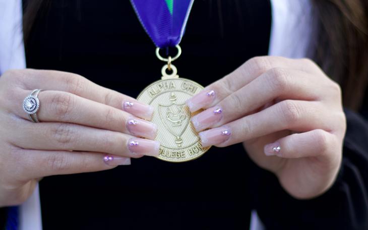 Alpha Chi Medal (Courtesy/ASU)