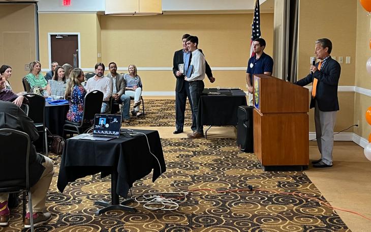 San Angelo Central High Principal Bill Waters introduces each of the Top 25 2023 graduates at the annual San Angelo Rotary banquet on May 12, 2023 at the Clarion Hotel, 441 Rio Concho Dr.