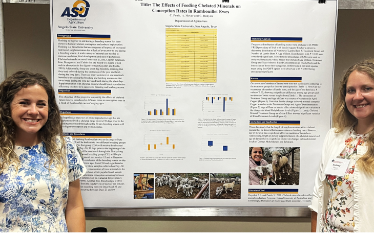 ameron Poole (left) with her faculty mentor, Audrey Meyer, at Research Day at the Capitol