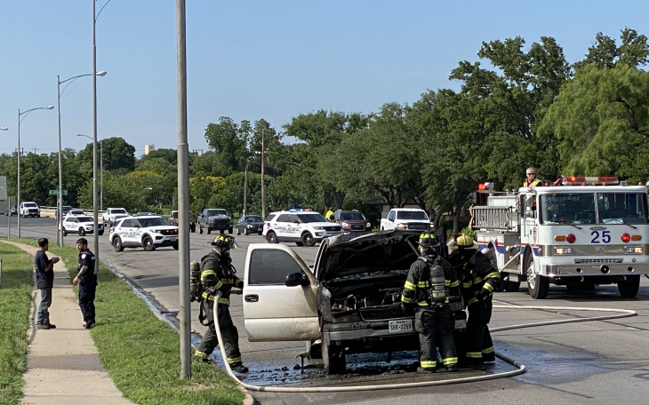 Vehicle Fire at the Sunken Gardens