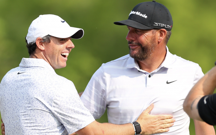 Rory McIlroy and Michael Block