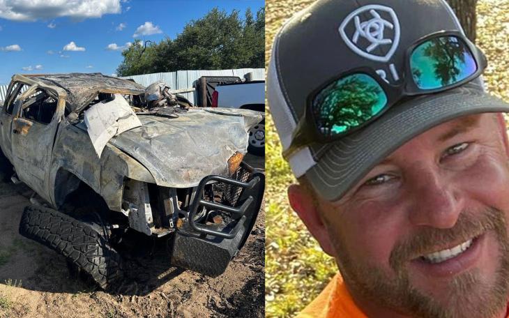 Ricky Teague, right, and his daughter Klee, were badly injured in a crash near Llano on May 16, 2023.