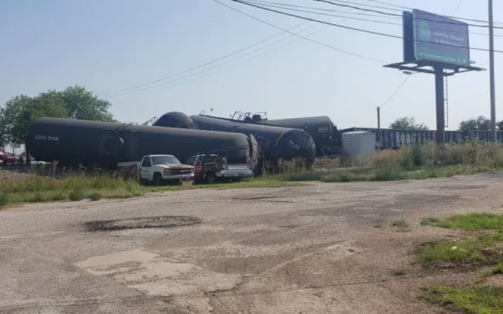 Abilene Train Derails 6/24/23 (Courtesy/bigcountryhomepage)