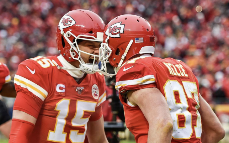Kansas City Chiefs Patrick Mahomes and Travis Kelce