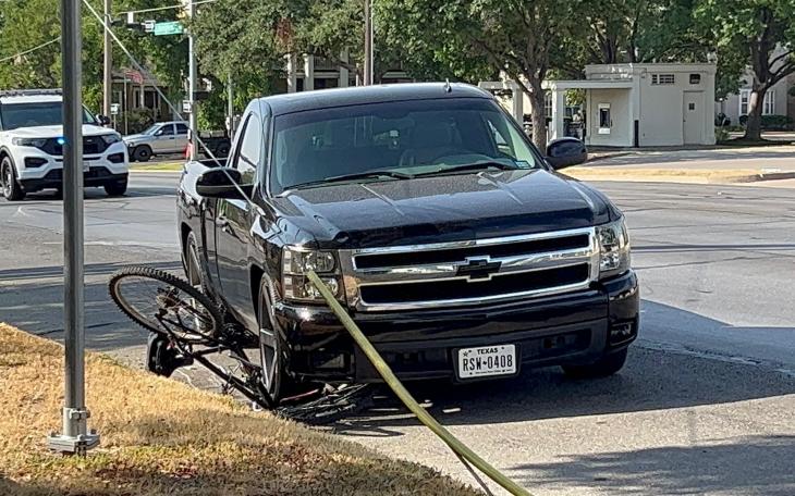 Cyclist Injured in Crash 8.28.23 (LIVE! photo/Matt Trammell)