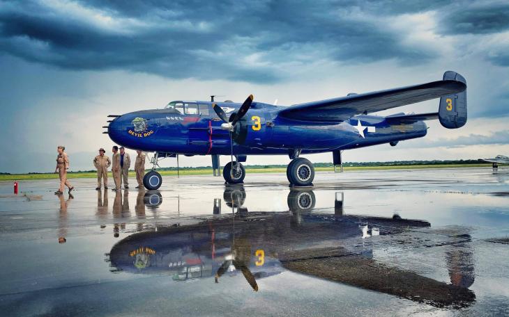World War II B-25 (PBJ) Bomber based in Georgetown, Texas with the Devil Dog Squadron.