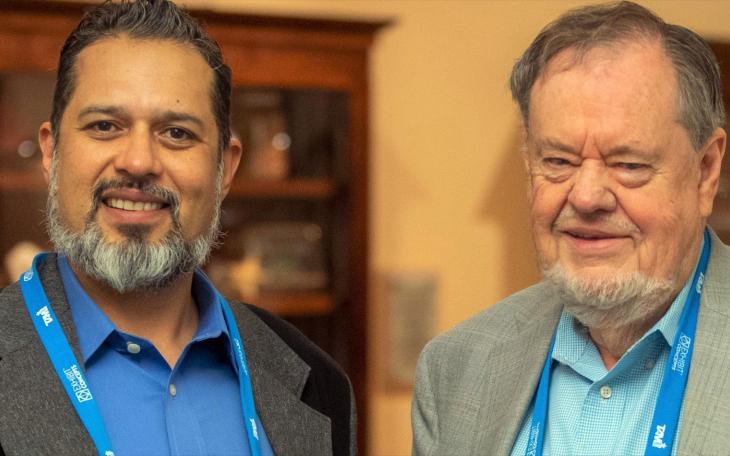 Incoming SAMFA President and CEO Alex Freeman on left, outgoing SAMFA CEO and President Howard Taylor on the right.