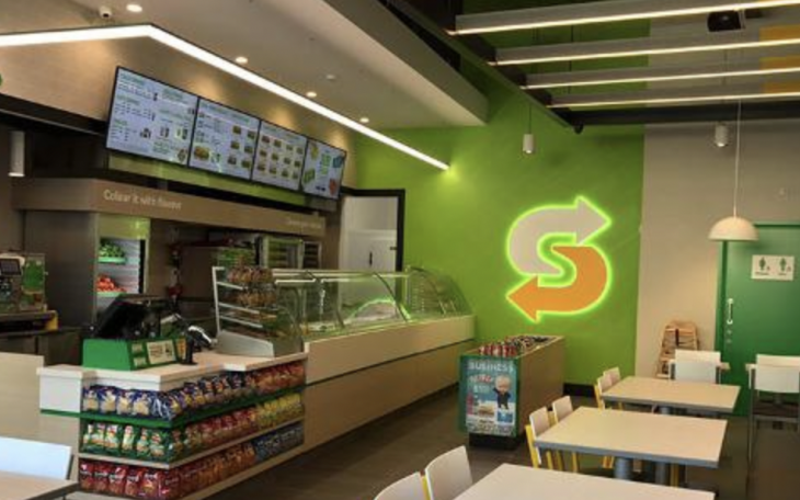Inside of Subway