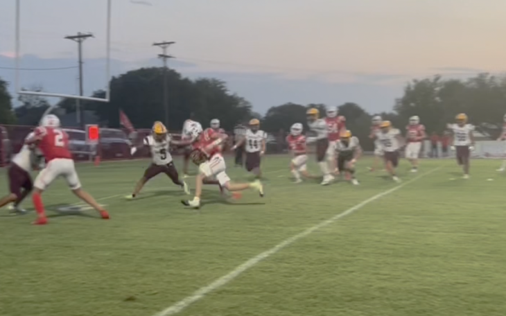 Miles Quarterback Hayven Book runs in a score