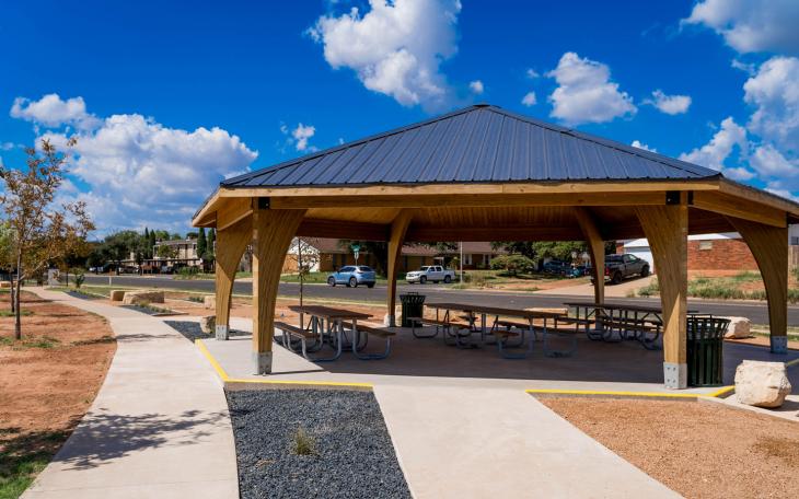 The San Angelo Dog Park, located at 3215 Millbrook, has a new pavilion.