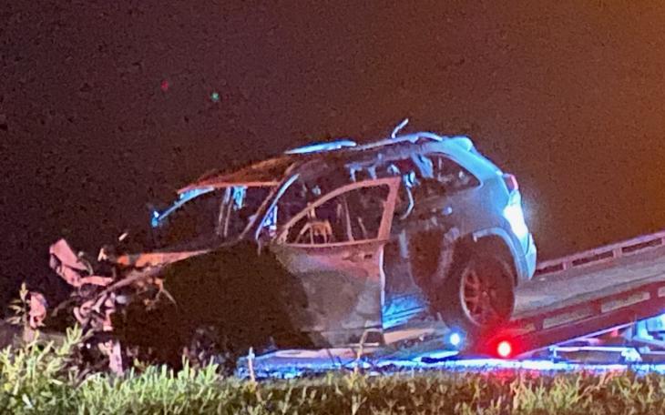 Small SUV engulfed in flames in Wall on Oct 1, 2023