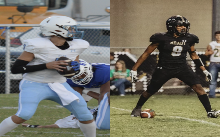 TLCA San Angelo quarterback Layne Honea and Brady linebacker Johnny Menefield