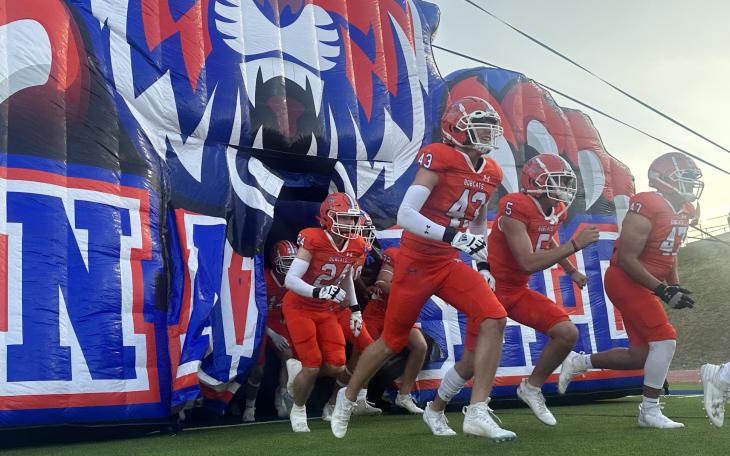 Central Bobcats run out of the tunnel at San Angelo Stadium