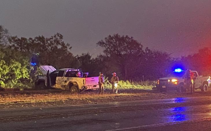 Rollover Crash FM2288 11/25/23 (Live Photo James Bouligny)