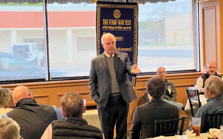 State Rep. Drew Darby spoke about the Paxton trial at the Nov. 10, 2023 meeting of the San Angelo Rotary Club.