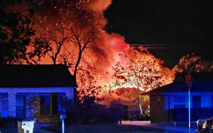 Fire Consumes Garage, Flames Shoot Up 4 Stories High just off N. Howard St. on the night of Nov. 24, 2023.