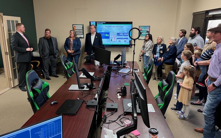 The San Angelo Chamber of Commerce celebrates the start-up tech company Intellivega on Nov. 17, 2023.