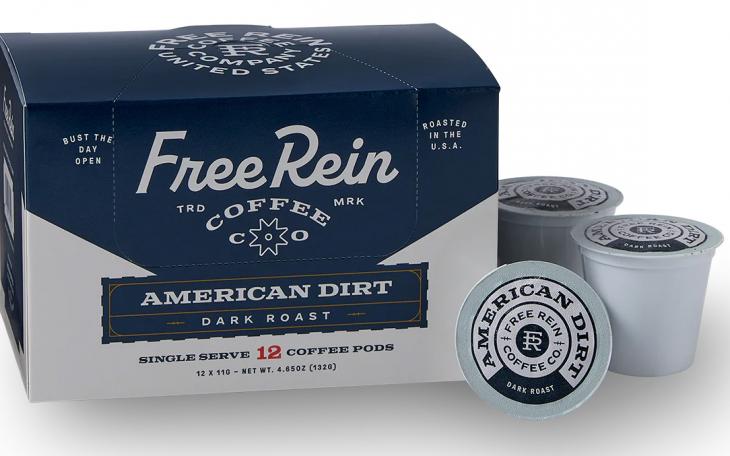 Typical packaging for San Angelo's Free Rein Coffee does not incorporate the &quot;FR&quot; brand logo.