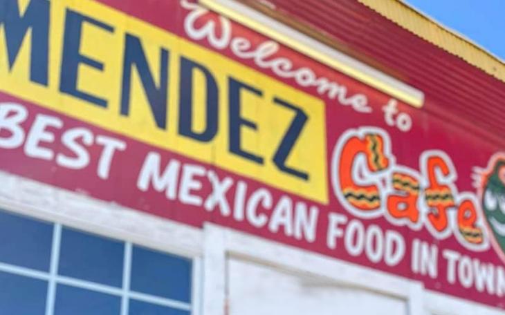 The signage at the former Mendez Cafe