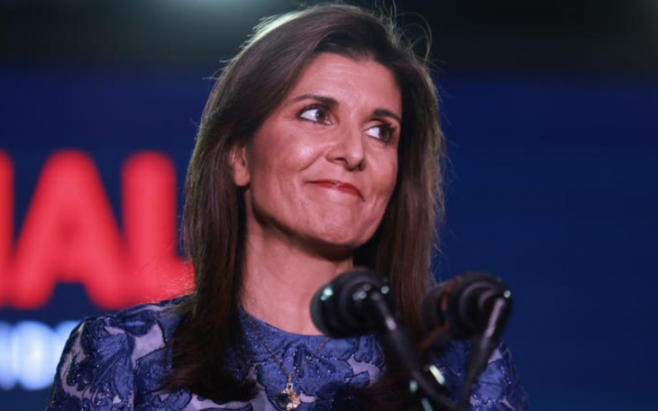 Nikki Haley in Concord NH Tuesday (Courtesy Forbes)