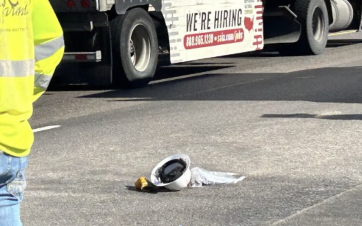 Helmet in the Street