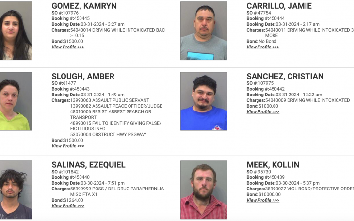 TCGSO Mugshots 3.30.24 Courtesy TGCSO