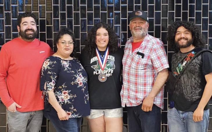 Grape Creek High School's newest powerlifting State Champion Ashly Hernandez