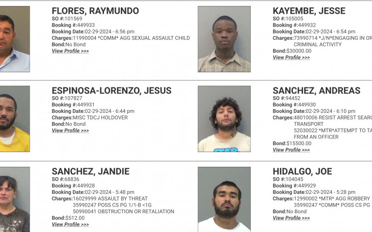 Thursday Mugshots Courtesy TGCSO