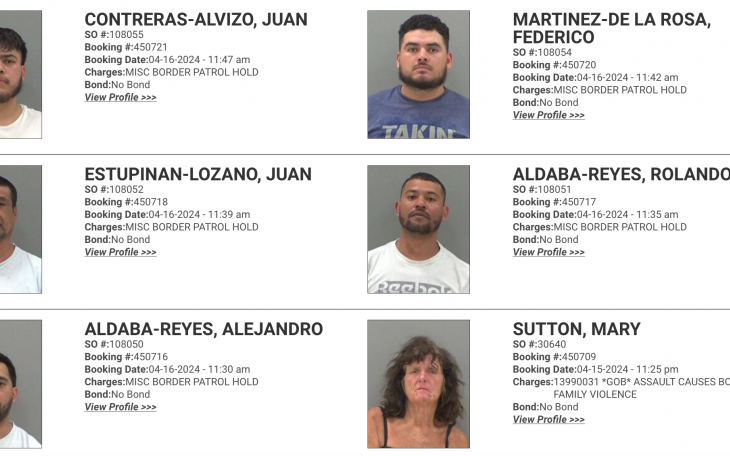 Illegal Aliens Jailed 4.17.24 Courtesy TGCSO