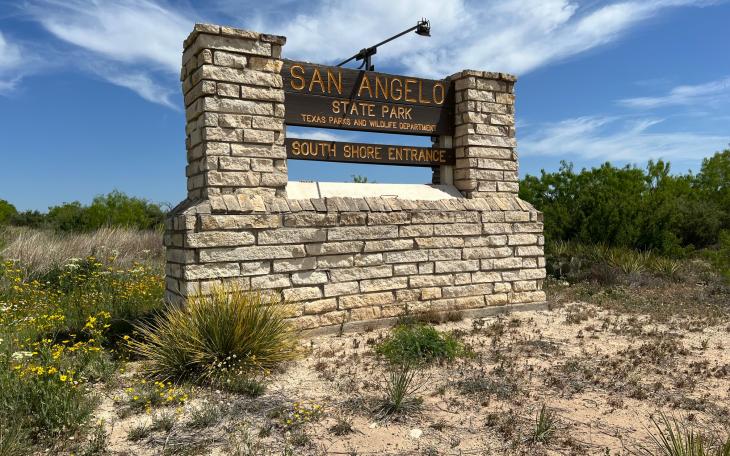 San Angelo State Park Sign 4/19/24 (LIVE! Photo/Yantis Green)
