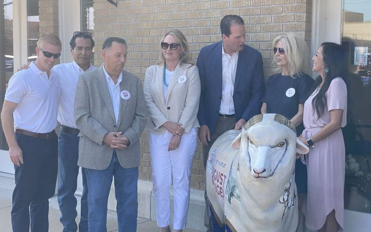 Congressman August Pfluger at &quot;Sheep&quot; Unveiling