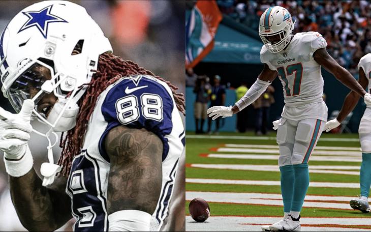 Cowboys' CeeDee Lamb and Miami's Jaylen Waddle