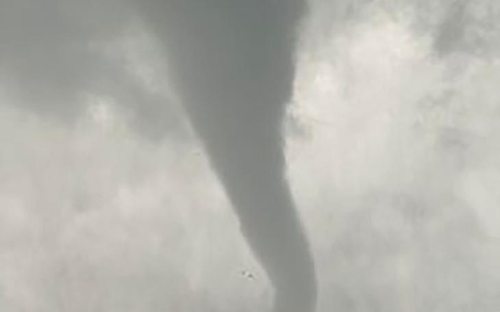The tornado that touched down 3 miles east/southeast of Ballinger, Texas on May 2, 2024 at 1800 hours. (Tanner Tumlinson)