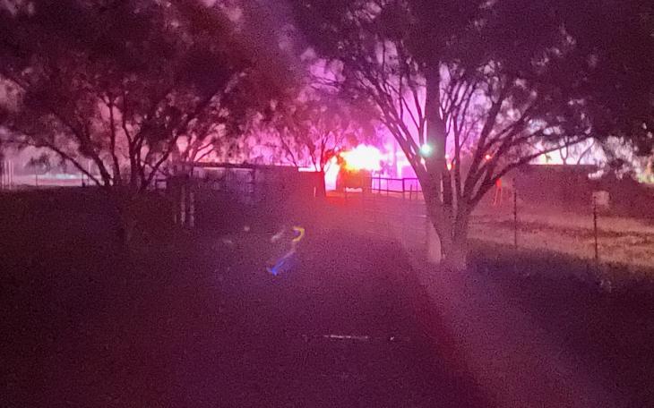 Fire northwest of Grape Creek at a residence.