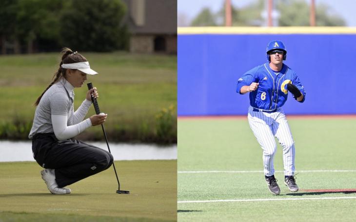 Angelo State's Laura Klimova and Rance Rosas