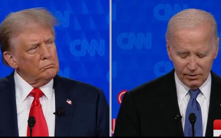 Donald Trump and Joe Biden face off in a debate on June 27, 2024.
