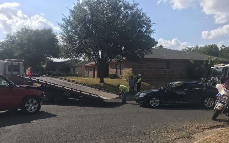 A two-vehicle crash in a residential neighborhood resulted in one man being taken to the hospital about 5 p.m. Friday, July 19.